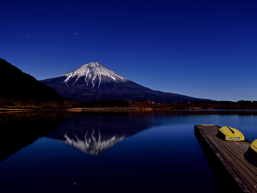 田貫湖キャンプ場の逆さ富士